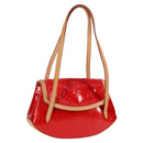 LOUIS VUITTON Vernis Biscayne Bay PM Shoulder Bag Red M91291 LV Auth 119730A-1