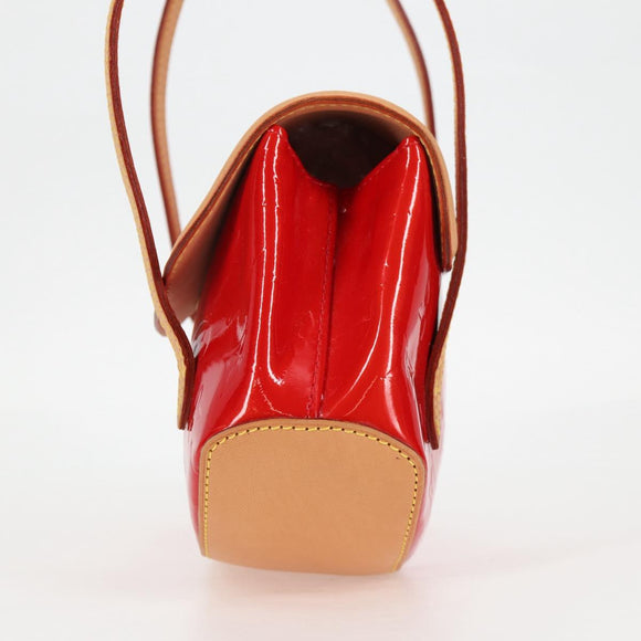 LOUIS VUITTON Vernis Biscayne Bay PM Shoulder Bag Red M91291 LV Auth 119730A