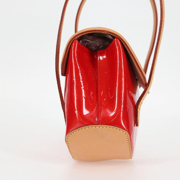 LOUIS VUITTON Vernis Biscayne Bay PM Shoulder Bag Red M91291 LV Auth 119730A