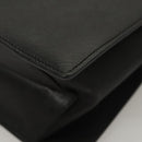 Salvatore Ferragamo Gancini Hand Bag Leather Black Silver Auth 119734-15