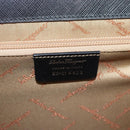 Salvatore Ferragamo Gancini Hand Bag Leather Black Silver Auth 119734-12