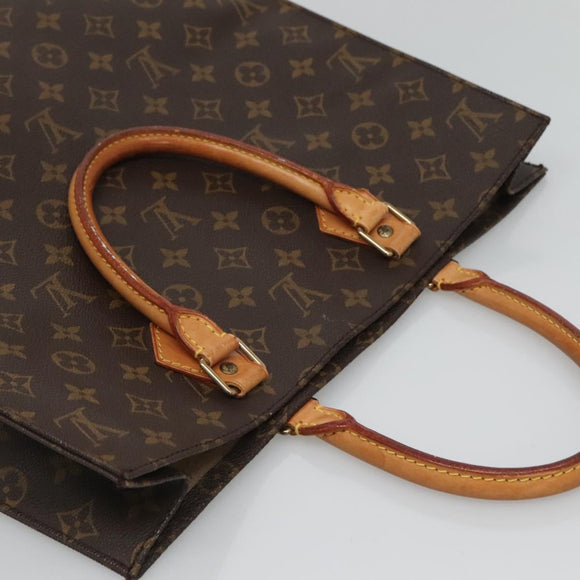 LOUIS VUITTON Monogram Sac Plat Hand Bag M51140 LV Auth 119745