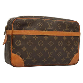 LOUIS VUITTON Monogram Compiegne 28 Clutch Bag M51845 LV Auth 119755