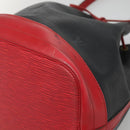 LOUIS VUITTON Epi Noe Shoulder Bag Bicolor Black Red M44017 LV Auth 119756-8
