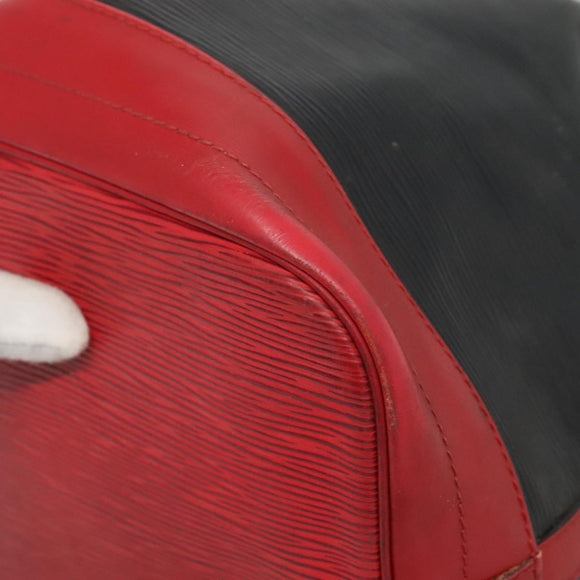 LOUIS VUITTON Epi Noe Shoulder Bag Bicolor Black Red M44017 LV Auth 119756