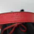 LOUIS VUITTON Epi Noe Shoulder Bag Bicolor Black Red M44017 LV Auth 119756-9