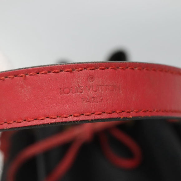 LOUIS VUITTON Epi Noe Shoulder Bag Bicolor Black Red M44017 LV Auth 119756