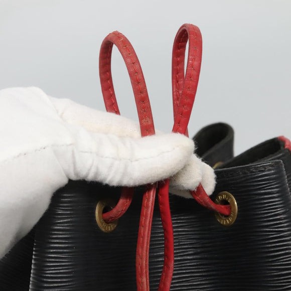 LOUIS VUITTON Epi Noe Shoulder Bag Bicolor Black Red M44017 LV Auth 119756