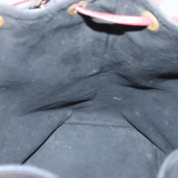 LOUIS VUITTON Epi Noe Shoulder Bag Bicolor Black Red M44017 LV Auth 119756