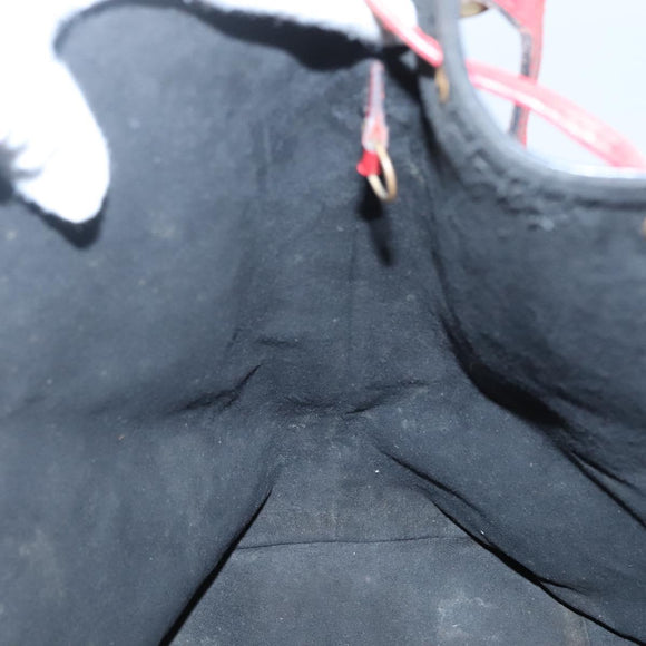 LOUIS VUITTON Epi Noe Shoulder Bag Bicolor Black Red M44017 LV Auth 119756