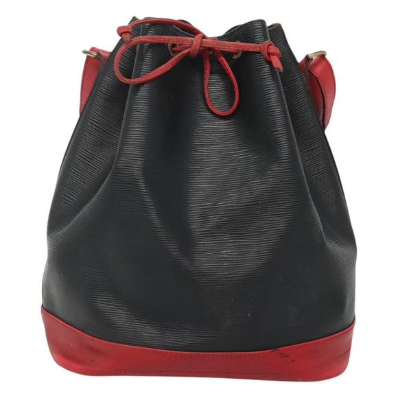 LOUIS VUITTON Epi Noe Shoulder Bag Bicolor Black Red M44017 LV Auth 119756