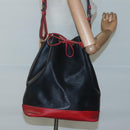 LOUIS VUITTON Epi Noe Shoulder Bag Bicolor Black Red M44017 LV Auth 119756-21