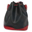 LOUIS VUITTON Epi Noe Shoulder Bag Bicolor Black Red M44017 LV Auth 119756-2