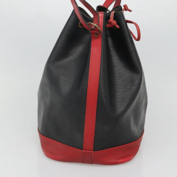LOUIS VUITTON Epi Noe Shoulder Bag Bicolor Black Red M44017 LV Auth 119756