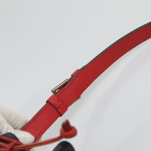 LOUIS VUITTON Epi Noe Shoulder Bag Bicolor Black Red M44017 LV Auth 119756