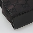 GUCCI GG Canvas Jackie Hand Bag Black Silver 002 1064 3444 Auth 119758-15