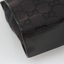 GUCCI GG Canvas Jackie Hand Bag Black Silver 002 1064 3444 Auth 119758-17
