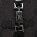 GUCCI GG Canvas Jackie Hand Bag Black Silver 002 1064 3444 Auth 119758-10