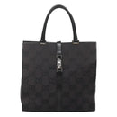 GUCCI GG Canvas Jackie Hand Bag Black Silver 002 1064 3444 Auth 119758-13