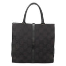 GUCCI GG Canvas Jackie Hand Bag Black Silver 002 1064 3444 Auth 119758-2