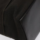 Salvatore Ferragamo Vala Hand Bag Canvas Dark Brown Gold Auth 119792-16