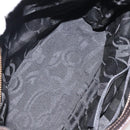 Salvatore Ferragamo Vala Hand Bag Canvas Dark Brown Gold Auth 119792-11