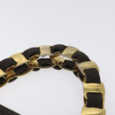Salvatore Ferragamo Vala Hand Bag Canvas Dark Brown Gold Auth 119792-8