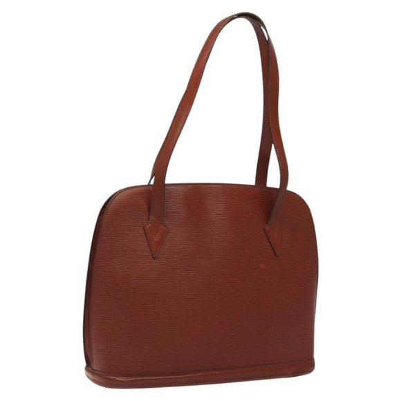 LOUIS VUITTON Epi Lussac Schultertasche Braun M52283 LV Auth 119810