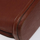LOUIS VUITTON Epi Lussac Schultertasche Braun M52283 LV Auth 119810-14