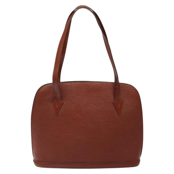 LOUIS VUITTON Epi Lussac Schultertasche Braun M52283 LV Auth 119810
