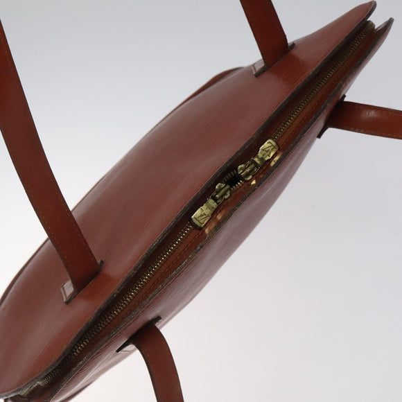 LOUIS VUITTON Epi Lussac Schultertasche Braun M52283 LV Auth 119810