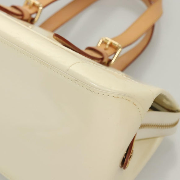 LOUIS VUITTON Monogram Vernis Rosewood Avenue Hand Bag Perle M93508 Auth 119811