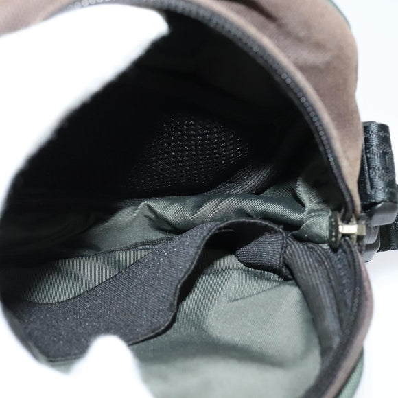 CHANEL COCO Mark Sports Line Shoulder Bag Canvas Brown CC Auth 119814