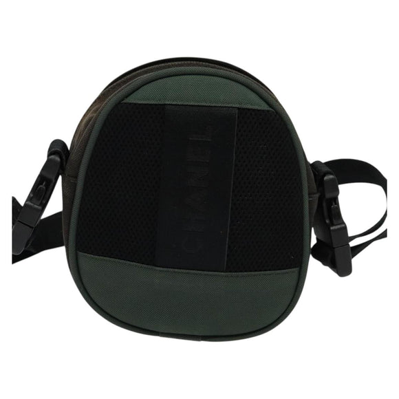 CHANEL COCO Mark Sports Line Shoulder Bag Canvas Brown CC Auth 119814