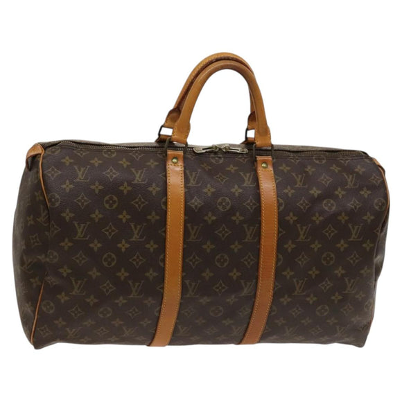 LOUIS VUITTON Monogram Keepall 50 Boston Bag M41426 LV Auth 119818