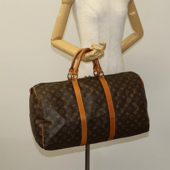 LOUIS VUITTON Monogram Keepall 50 Boston Bag M41426 LV Auth 119818