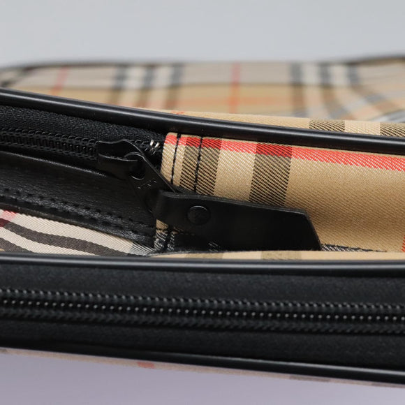 Burberrys Nova Check Garment Cover Canvas Beige Gold Auth 119821