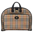 Burberrys Nova Check Garment Cover Canvas Beige Gold Auth 119821-13