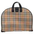 Burberrys Nova Check Garment Cover Canvas Beige Gold Auth 119821-2