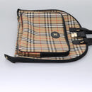 Burberrys Nova Check Garment Cover Canvas Beige Gold Auth 119821-4