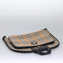 Burberrys Nova Check Garment Cover Canvas Beige Gold Auth 119821-6