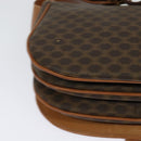 CELINE Macadam Canvas Shoulder Bag PVC Leather Brown Gold Auth 119835-16