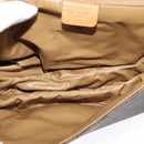 CELINE Macadam Canvas Shoulder Bag PVC Leather Brown Gold Auth 119835-10