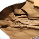 CELINE Macadam Canvas Shoulder Bag PVC Leather Brown Gold Auth 119835-21