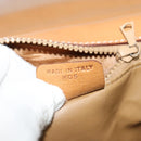 CELINE Macadam Canvas Shoulder Bag PVC Leather Brown Gold Auth 119835-12