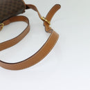 CELINE Macadam Canvas Shoulder Bag PVC Leather Brown Gold Auth 119835-7