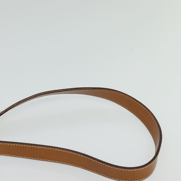 CELINE Macadam Canvas Shoulder Bag PVC Leather Brown Gold Auth 119835