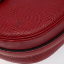 LOUIS VUITTON Epi Jeune Fille MM Shoulder Bag Red M52157 LV Auth 119841-15