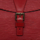 LOUIS VUITTON Epi Jeune Fille MM Shoulder Bag Red M52157 LV Auth 119841-19
