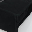 HERMES Fourre Tout MM Hand Bag Canvas Black Silver Auth 119846-9